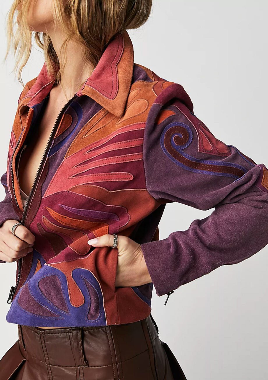 Warmza Multicolours Leather Jacket
